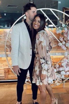 Brisbane couple Gianni Sgualdino and Tara Giorgas are eager to have their first dance at their wedding.