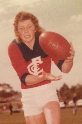 Robbie Laing in his footy-playing days.