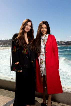 Tessa (left) and Beth Macgraw have made T-shirts to help raise funds for bushfire relief.