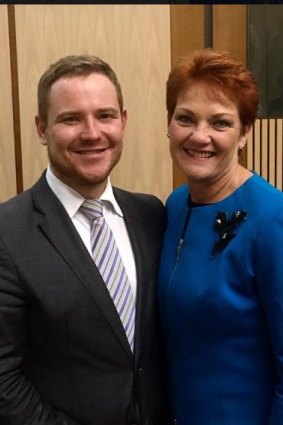 Political lobbyist and One Nation donor Michael Kauter with Pauline Hanson.