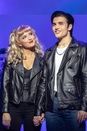 Annelise Hall and Joseph Spanti as Sandy and Danny in Grease.