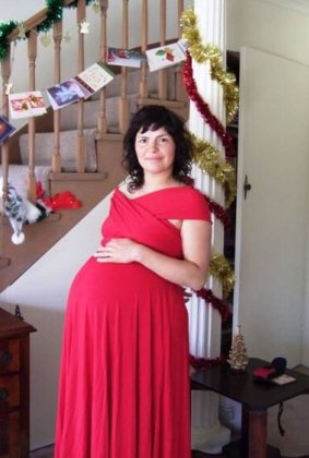 Caroline Lovell during her pregnancy.