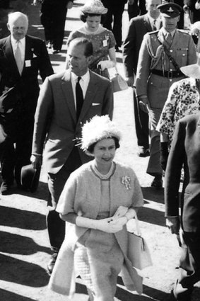 The Queen and Prince Philip at the 1963 Melbourne Cup.