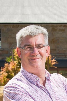 Economist Saul Eslake at his new home at Acton Park near Hobart.