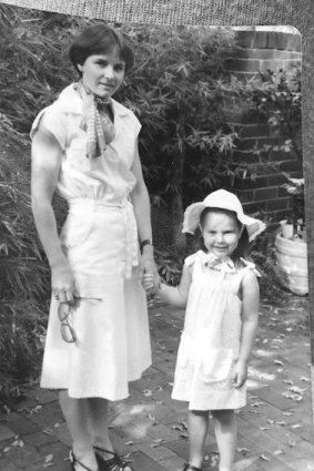 Sibella has long kept a simple palette in her wardrobe, as she shows here with her mum, in 1978, wearing white.
