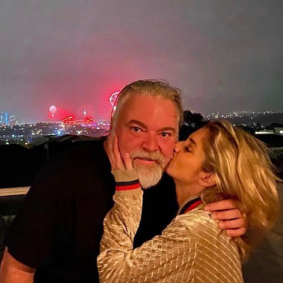 It's official! Kyle Sandilands and his new girlfriend, Tegan Kynaston, have gone public with their relationship - after insisting they were just friends and colleagues.