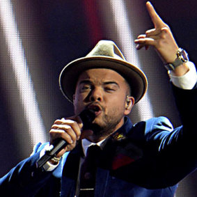 Guy Sebastian representing Australia at Eurovision in Austria in 2015.