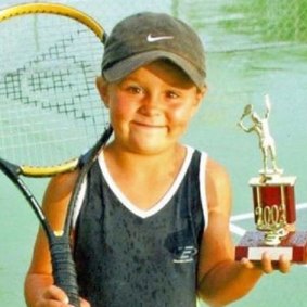 A very young Ashleigh Barty when her career was only just beginning.
