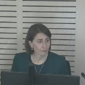 Gladys Berejiklian gives evidence at the ICAC inquiry.