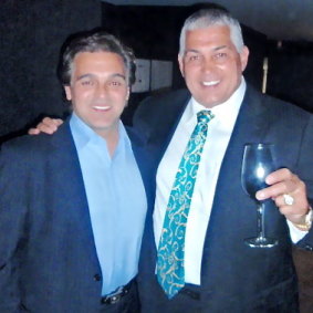 Carlo LoGiudice (left) with Melbourne underworld figure Mick Gatto.