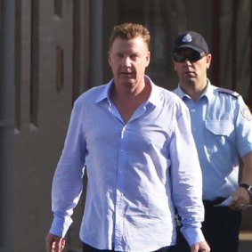 Brad Cooper leaves Kirkconnell prison.