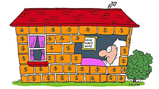 Buying a home is not the only way to achieve financial security. Illustration: John Shakespeare