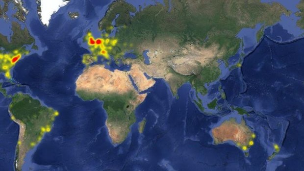 Facebook outage map. 