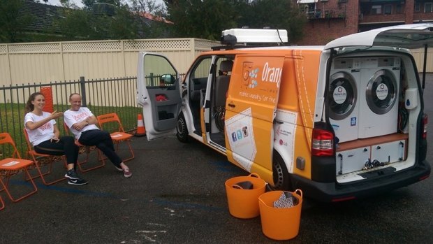 Orange Sky volunteers at St Alban's Anglican Church soup kitchen in Highgate. 