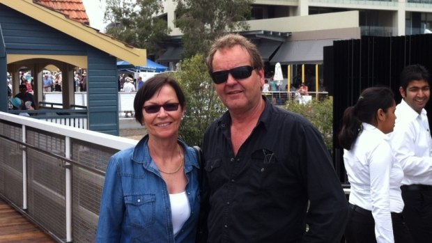 Sheila Bowers and CityCat pilot Phil May at the Bulimba Ferry terminal opening.