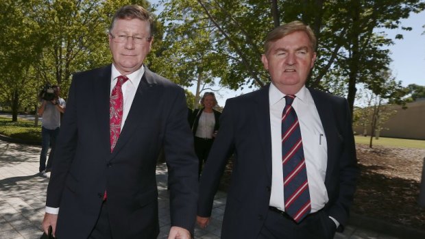 The Nationals' Peter Ryan with Denis Napthine.