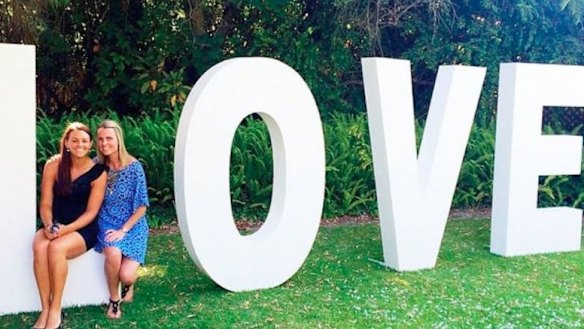 Casey Dellacqua and her partner Amanda.