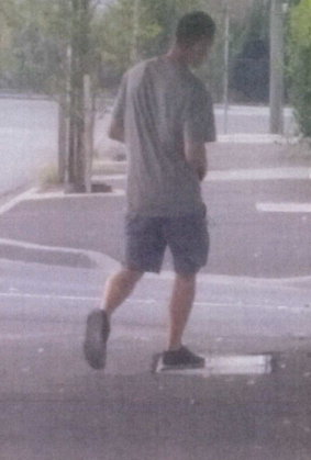 A photo of a man who allegedly indecently exposed himself on a street in Footscray.