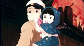 Tear jerker: Young siblings who search for food and shelter in postwar Japan in the animated feature, Grave of the Fireflies.