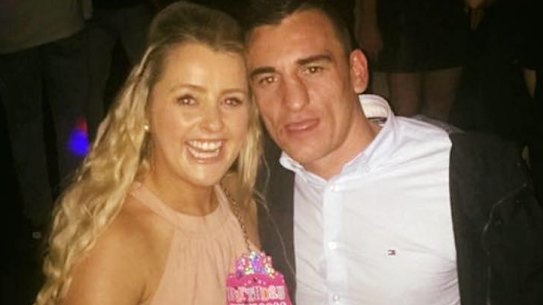 Cathrina Ann Cahill and her fiance Daithy Ian Walsh in October 2016.