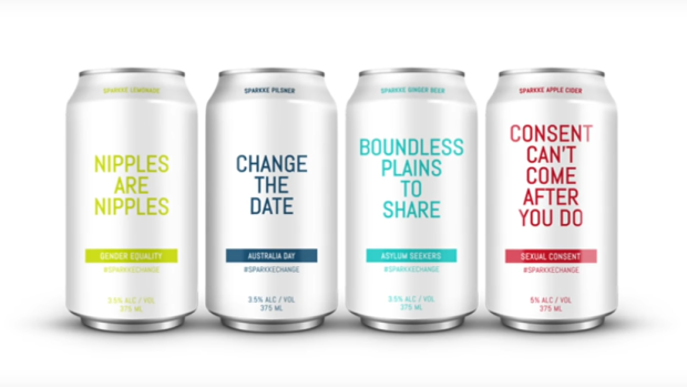 The Sparkke Change range of alcoholic drinks. 