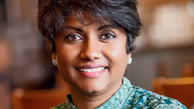 Malini Ventura, who is now known as Malini Saba,  from a promotional pic used by the Ipswich Chamber of Commerce to promote her appointment to the role.