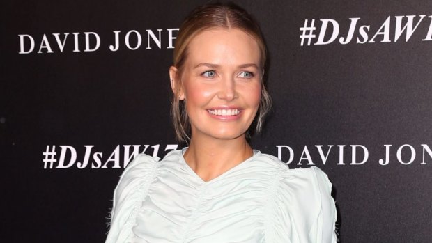 Lara Worthington (nee Bingle) at the David Jones autumn winter 2017 collections launch in Sydney.