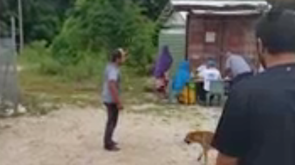 A screenshot from a video of the incident obtained by Fairfax Media.