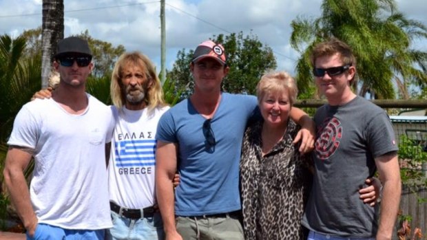 John Edwards with his wife Sharon Edwards and their sons.