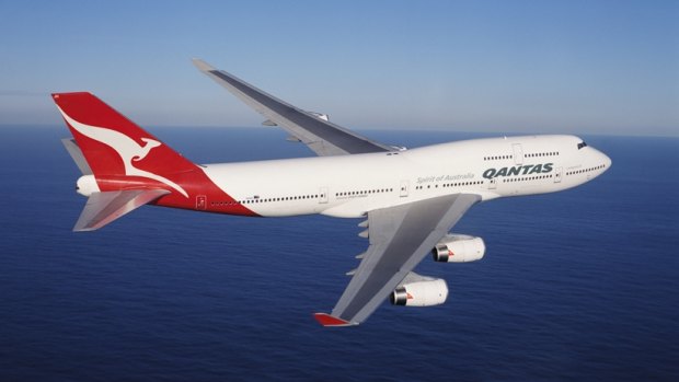 A Qantas Boeing 747-400.