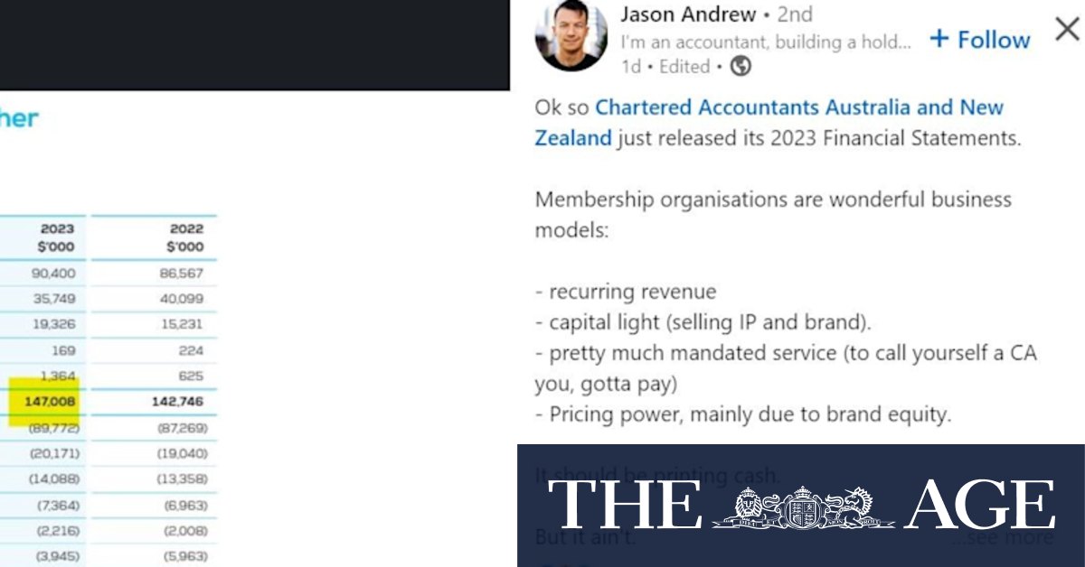 Accountants group's $13 million loss has members seeing red - Vimarsana News