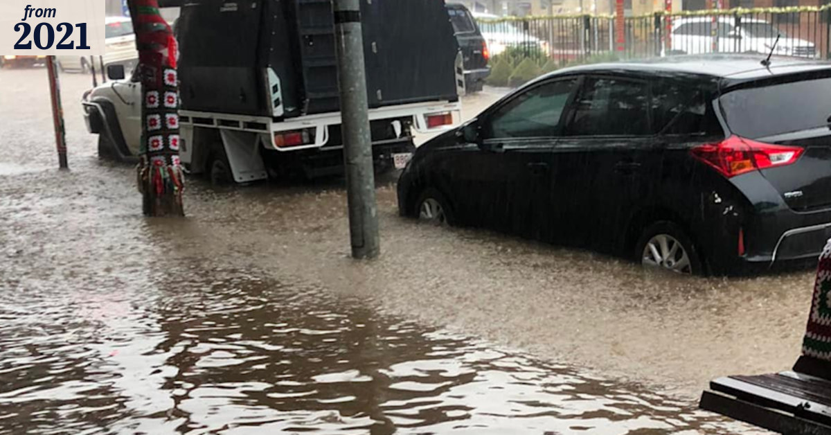 Elderly woman dies in floodwaters west of Brisbane