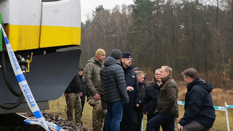 Poland says Russia-linked Ukrainians behind rail sabotage