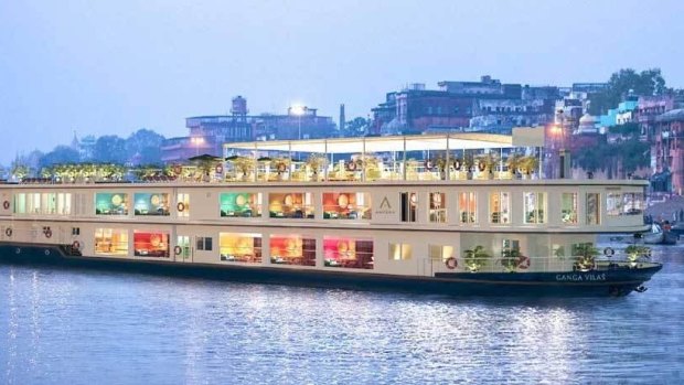 安塔拉邮轮的MV Ganga Vilas号周五从瓦拉纳西起航，开始为期51天的旅程。