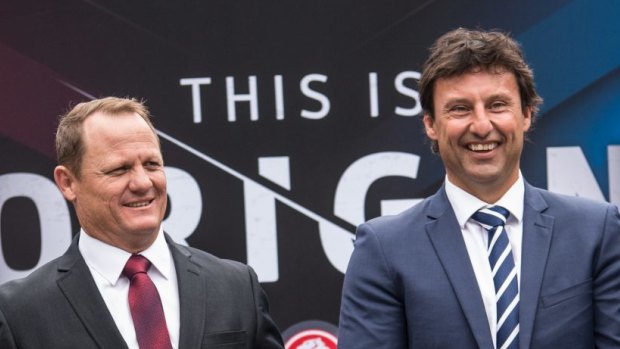 High stakes: Queensland coach Kevin Walters (left) has upped the tempo against his NSW counterpart Laurie Daley.