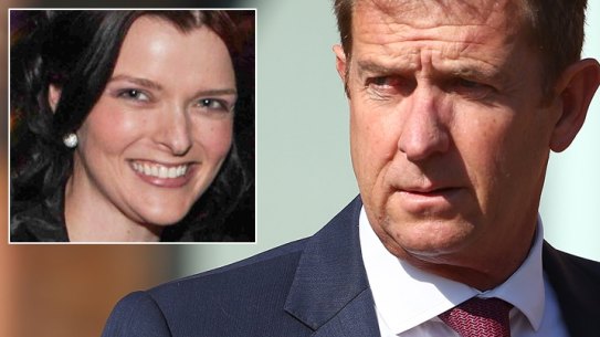 Former Seven West Media executive assistant Amber Harrison and CEO Tim Worner. 