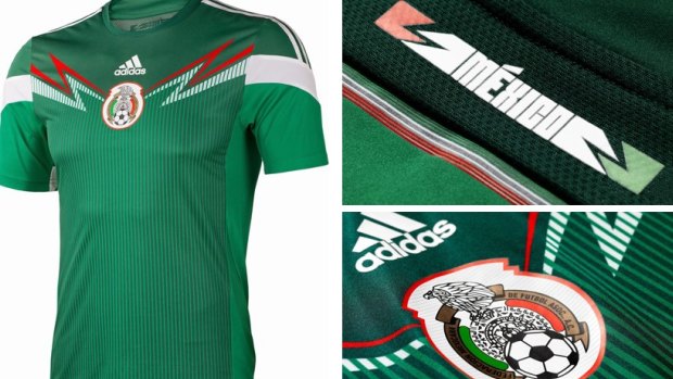 The Mexico shirt: "like a Power Ranger".
