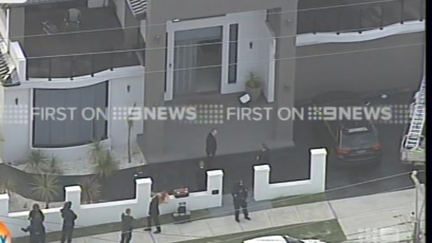 Police raiding properties in western Sydney on Wednesday morning.