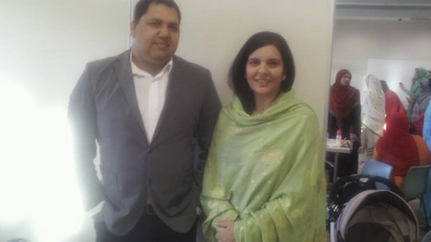 Shop owner Adeel Khan and his wife Naima.