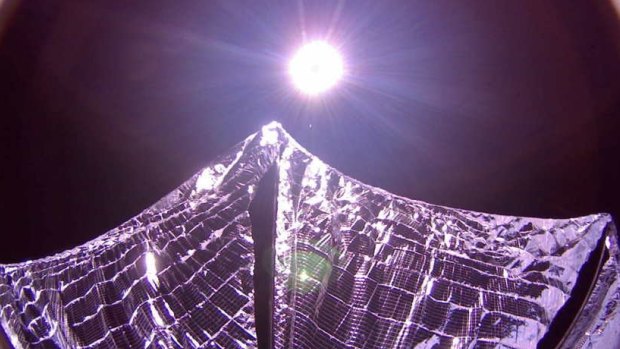 Tiny LightSail  spreads its wings in space.