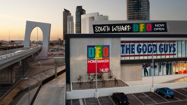 DFO at South Wharf in Melbourne, where Vicinity Centres has bought the remaining 25 per cent stake.