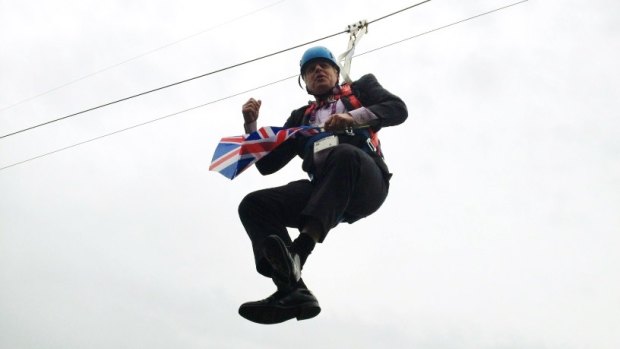 That time the London mayor was caught on a zipwire.