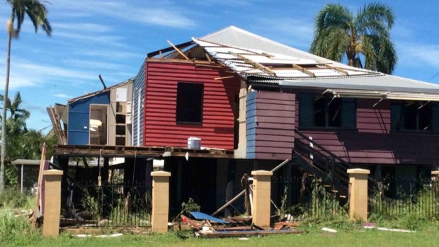 Damage caused by Cyclone Marcia in central Queensland.