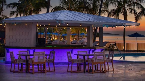 The Kokomo poolside bar at Postcard Inn Beach Resort in Islamorada. 
