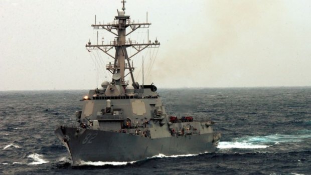 The US Navy guided-missile destroyer which was sent close to China's man-made islands on Tuesday.
