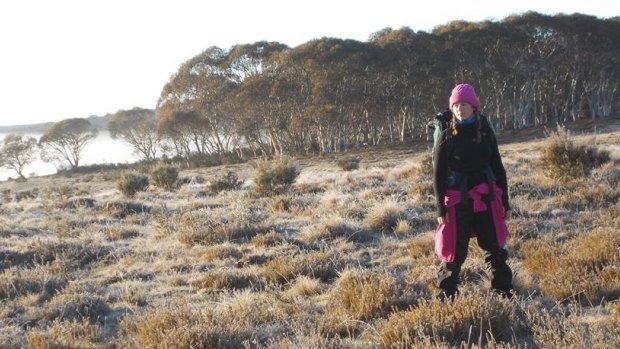 Isabel Brown on her trek across the Australian Alps.