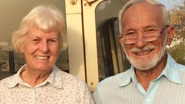 Jocelyn Elliott has been freed but husband Ken is still in the hands of kidnappers.