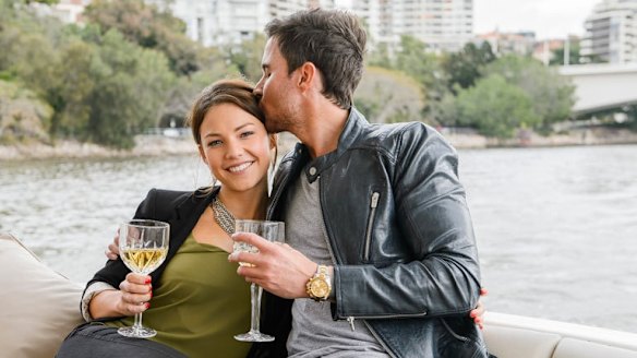 <i>Bachelorette</i> contestant Michael Turnbull with Sam Frost.