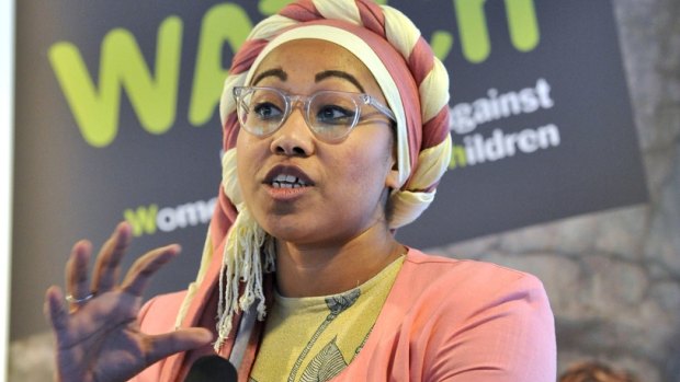 Yassmin Abdel-Magied walked out during the speech by Shriver.