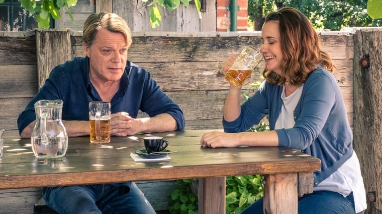 Short on laughs: Eddie Izzard and Emily Taheny in The Flip Side.